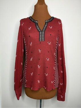 DR2 by Daniel Rainn Long Sleeve Waffle Knit Top Size Small